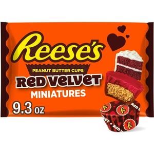 Miniatures Milk Chocolate and Red Velvet Flavored Creme Peanut Butter Cups